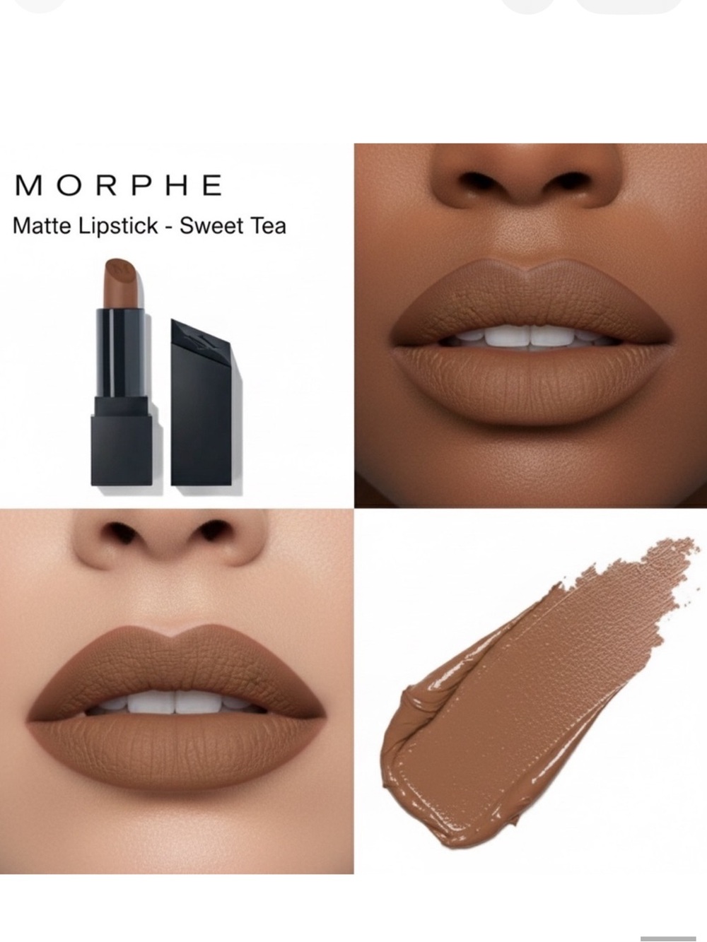 Morphe Sweet Tea Matte Lipstick Cult Favorite — Neutral Mocha Brown